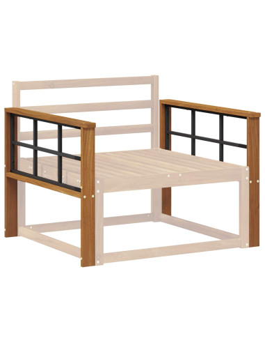 Bracciolo 2 pz Naturale 78,5 x 6 x 61 cm