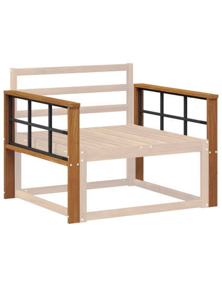 Bracciolo 2 pz Naturale 78,5 x 6 x 61 cm