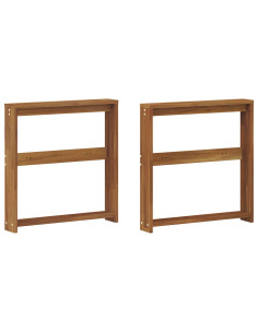 Bracciolo 2 pz Naturale 58,5 x 10 x 61 cm 2