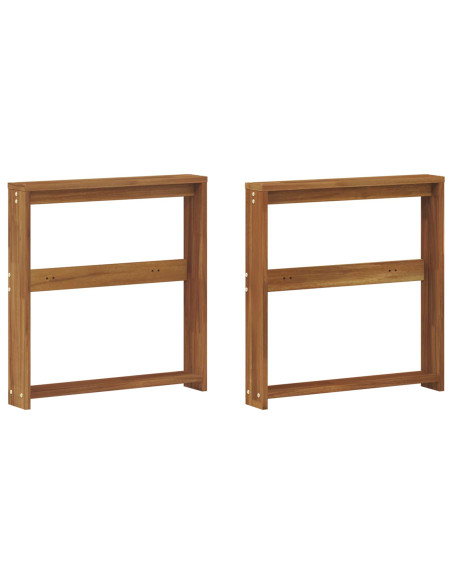 Bracciolo 2 pz Naturale 58,5 x 10 x 61 cm