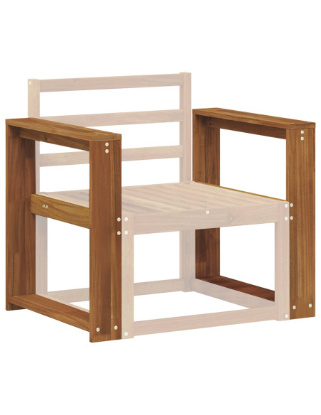 Bracciolo 2 pz Naturale 58,5 x 10 x 61 cm