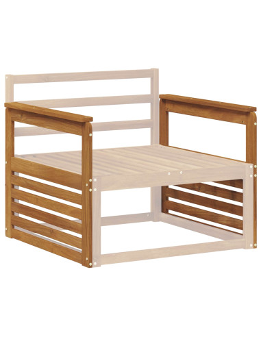 Bracciolo 2 pz Naturale 79 x 6 x 61 cm Legno di Acacia Massello