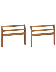 Bracciolo 2 pz Naturale 79 x 8 x 60 cm Legno di Acacia Massello 2