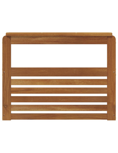 Bracciolo 2 pz Naturale 79 x 6 x 61 cm Legno di Acacia Massello