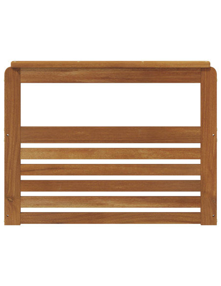 Bracciolo 2 pz Naturale 79 x 6 x 61 cm Legno di Acacia Massello