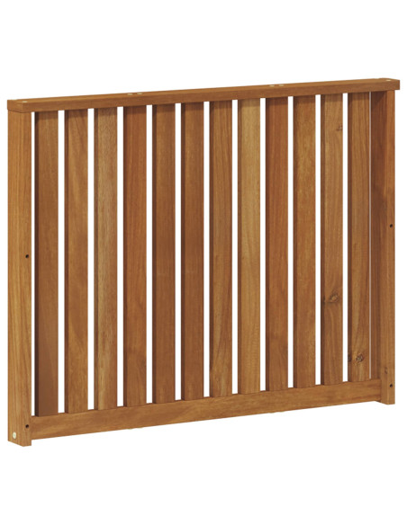 Bracciolo 2 pz Naturale 80 x 6 x 61 cm Legno di Acacia Massello