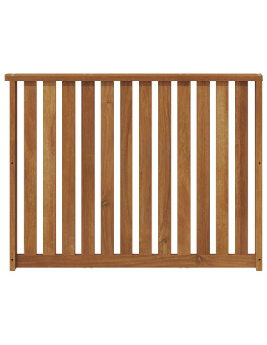 Bracciolo 2 pz Naturale 80 x 6 x 61 cm Legno di Acacia Massello