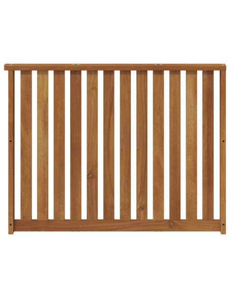 Bracciolo 2 pz Naturale 80 x 6 x 61 cm Legno di Acacia Massello