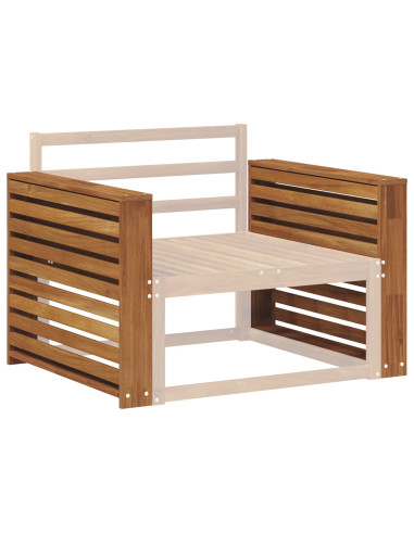 Bracciolo 2 pz Naturale 78,5 x 10 x 61 cm