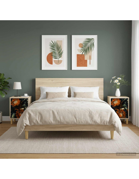 Armadio da Notte LOCHEM 2 pz Rovere Sonoma 36 x 33 x 50 cm