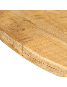 Tavolo da Pranzo Rotondo 175x75 cm in Massello di Mango Grezzo 2