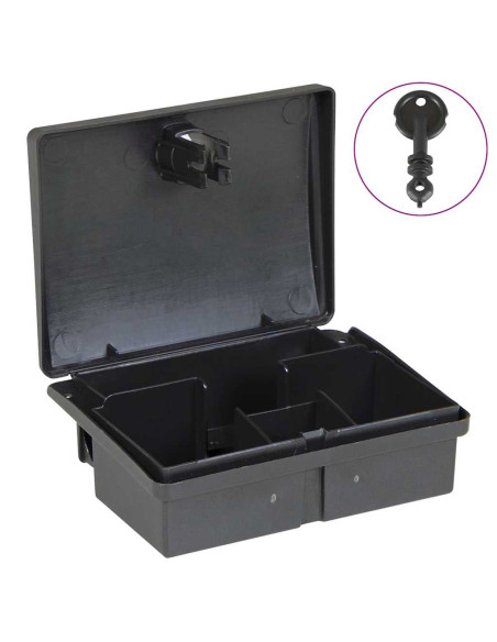 Trappole per Topi 10 pz Nere 13x10x4 cm