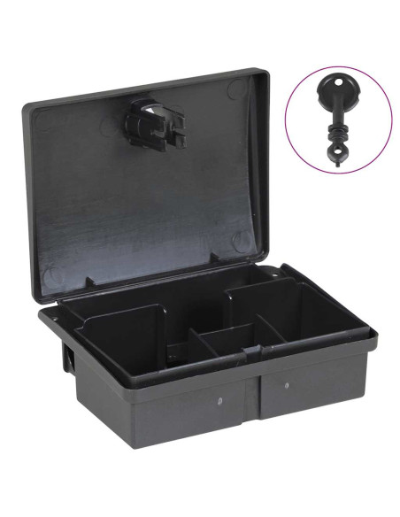 Trappole per Topi 20 pz Nere 13x10x4 cm