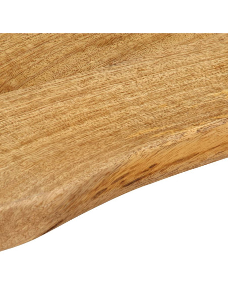 Piano Tavolo 110x40x2,5 cm Bordi Vivi in Legno Massello Mango