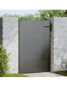 Cancello da giardino con blocco Nero 85 x 150 cm