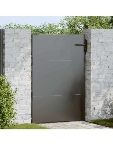 Cancello da giardino con blocco Nero 85 x 150 cm