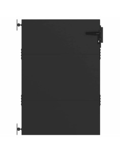 Cancello da giardino con blocco Nero 85 x 150 cm 2