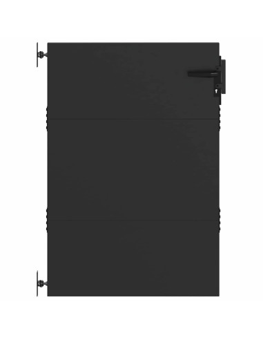 Cancello da giardino con blocco Nero 85 x 150 cm