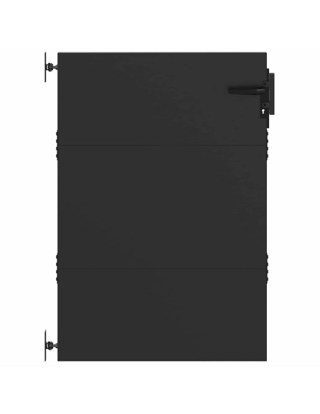 Cancello da giardino con blocco Nero 85 x 150 cm