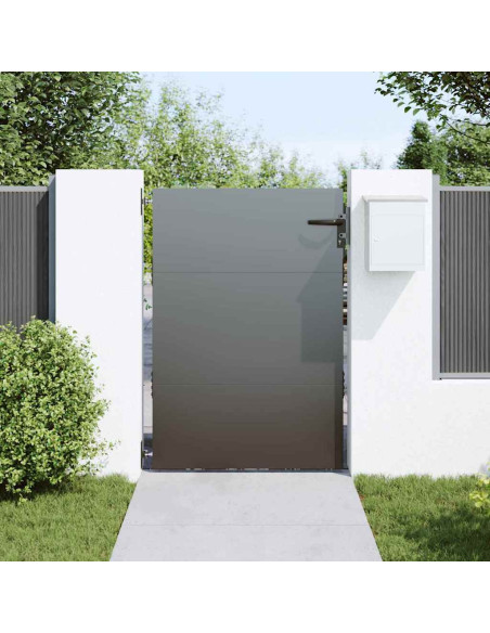 Cancello da giardino con blocco Nero 85 x 150 cm