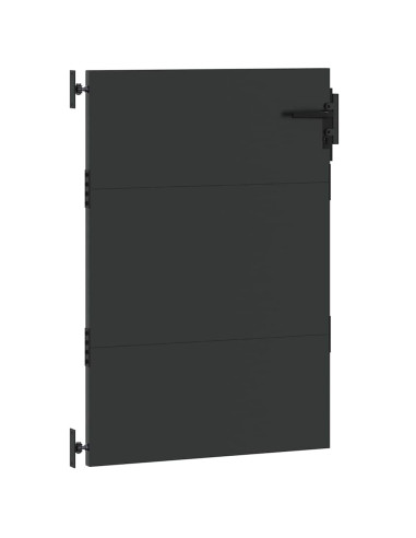 Cancello da giardino con blocco Nero 85 x 150 cm