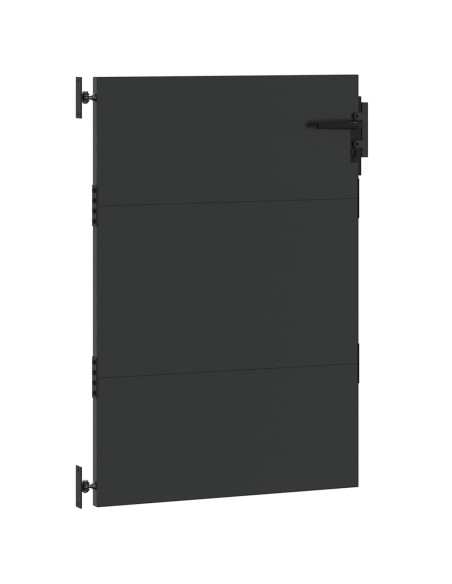 Cancello da giardino con blocco Nero 85 x 150 cm