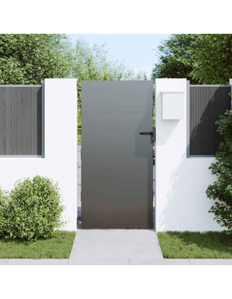 Cancello da giardino con blocco Nero 85 x 175 cm