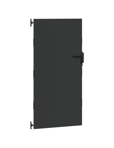 Cancello da giardino con blocco Nero 85 x 175 cm