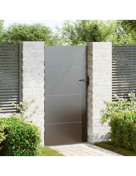 Cancello da giardino con blocco Nero 85 x 200 cm