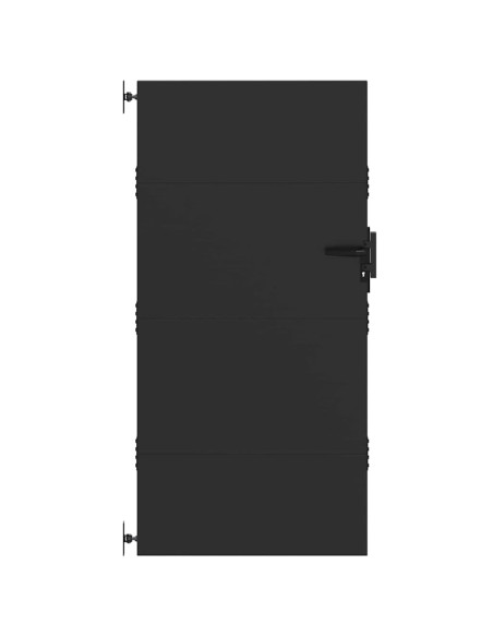 Cancello da giardino con blocco Nero 85 x 200 cm