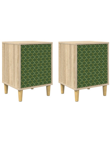Armadio da Notte GELEEN 2 pz Rovere Sonoma 36 x 33 x 50 cm