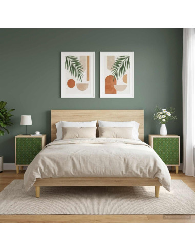Armadio da Notte GELEEN 2 pz Rovere Sonoma 36 x 33 x 50 cm
