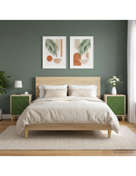 Armadio da Notte GELEEN 2 pz Rovere Sonoma 36 x 33 x 50 cm