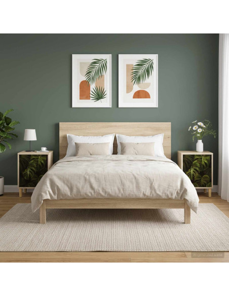 Armadio da Notte ELBURG 2 pz Rovere Sonoma 36 x 33 x 50 cm