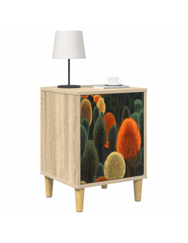 Armadio da Notte ZAANDAM 2 pz Rovere Sonoma 36 x 33 x 50 cm