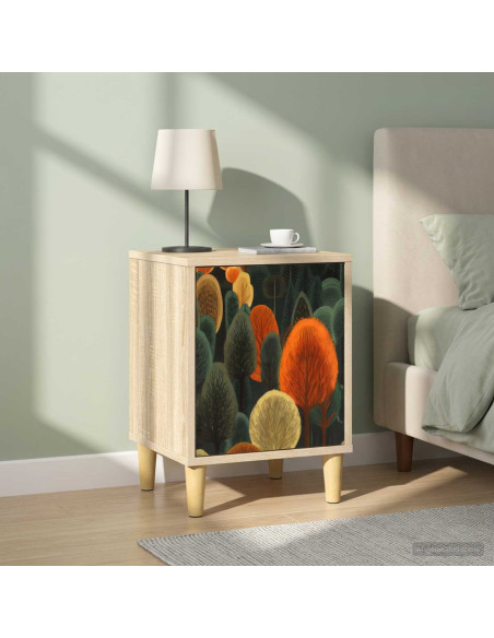 Armadio da Notte ZAANDAM 2 pz Rovere Sonoma 36 x 33 x 50 cm