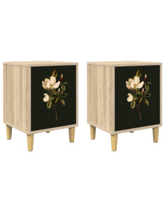 Armadio da Notte BREMEN 2 pz Rovere Sonoma 36 x 33 x 50 cm 2