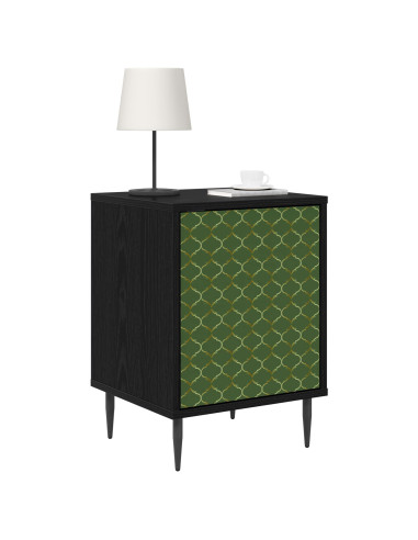 Armadio da Notte GELEEN 2 pz Rovere Nero 36 x 33 x 51 cm