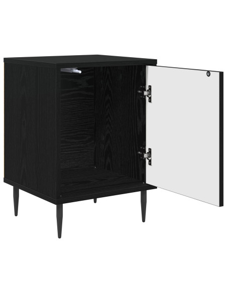 Armadio da Notte BONN 2 pz Rovere Nero 36 x 33 x 51 cm