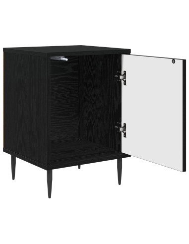 Armadio da Notte BREMEN 2 pz Rovere Nero 36 x 33 x 51 cm