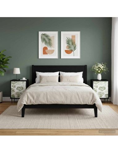Armadio da Notte GOTHA 2 pz Rovere Nero 36 x 33 x 51 cm