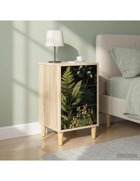 Armadio da Notte RHENEN 2 pz Rovere Sonoma 36 x 33 x 60 cm
