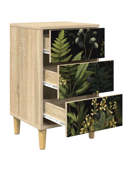 Armadio da Notte RHENEN 2 pz Rovere Sonoma 36 x 33 x 60 cm
