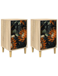 Armadio da Notte LOCHEM 2 pz Rovere Sonoma 36 x 33 x 60 cm 2