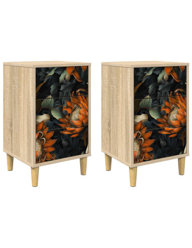 Armadio da Notte LOCHEM 2 pz Rovere Sonoma 36 x 33 x 60 cm