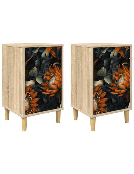 Armadio da Notte LOCHEM 2 pz Rovere Sonoma 36 x 33 x 60 cm
