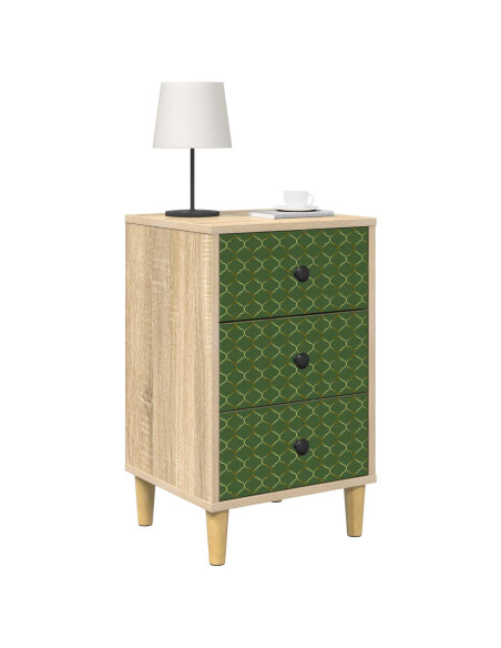 Armadio da Notte GELEEN 2 pz Rovere Sonoma 36 x 33 x 60 cm