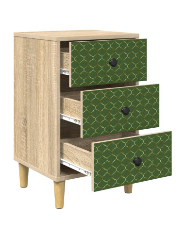 Armadio da Notte GELEEN 2 pz Rovere Sonoma 36 x 33 x 60 cm