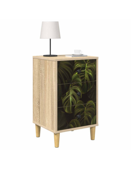 Armadio da Notte ELBURG 2 pz Rovere Sonoma 36 x 33 x 60 cm