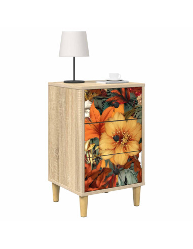 Armadio da Notte GENNEP 2 pz Rovere Sonoma 36 x 33 x 60 cm